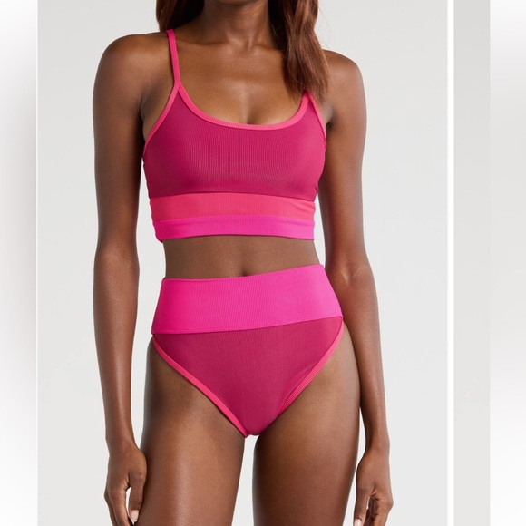 Beach Riot NEWColorblock bikini bottoms